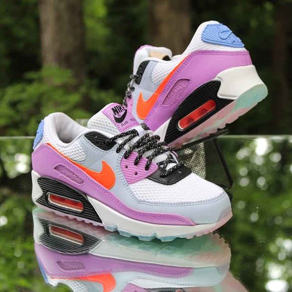 Nike Air Max 90 Women’s Size 5 Carnival White Crimson Purple CW6029-100 - Picture 1 of 16